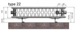 Panel radiator VK22-700-1500
